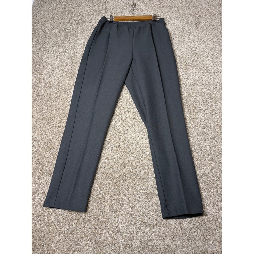Bend Over Gray Elastic Waist Straight Leg Dress Pants Womens 12W